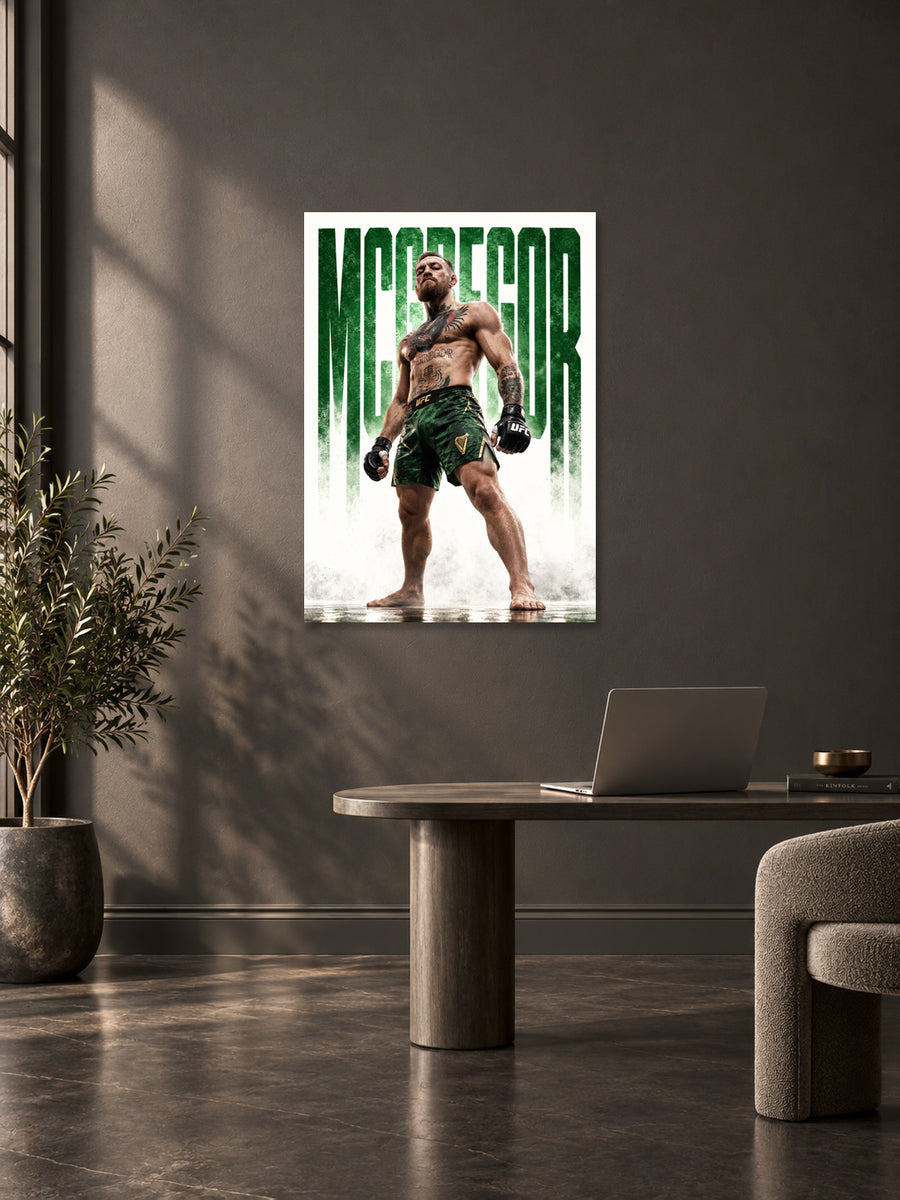 Conor McGregor UFC wall poster mockup