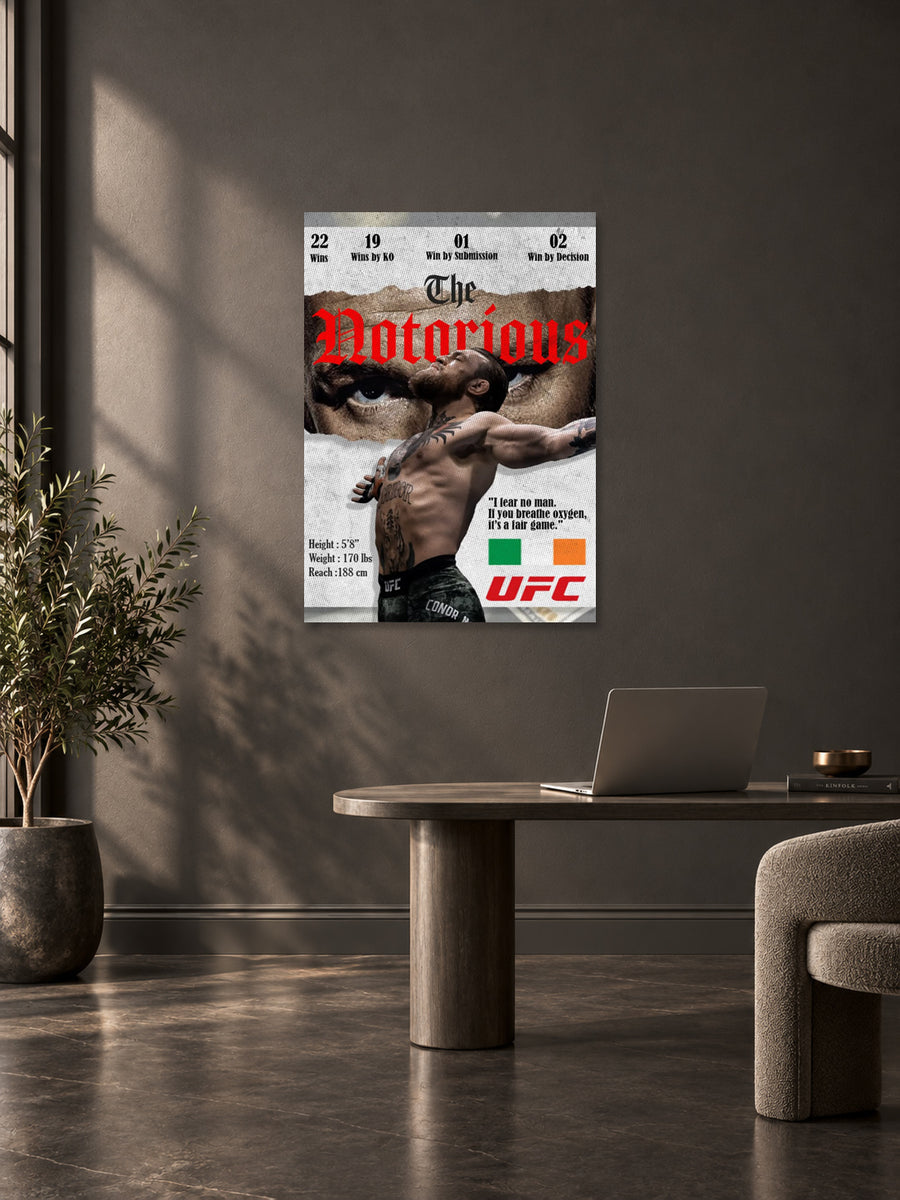 Conor McGregor UFC wall poster mockup