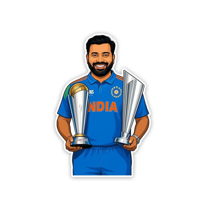 ROHIT SHARMA - WORLDCUP EDITION - 6 - stickyfunk premium stickers