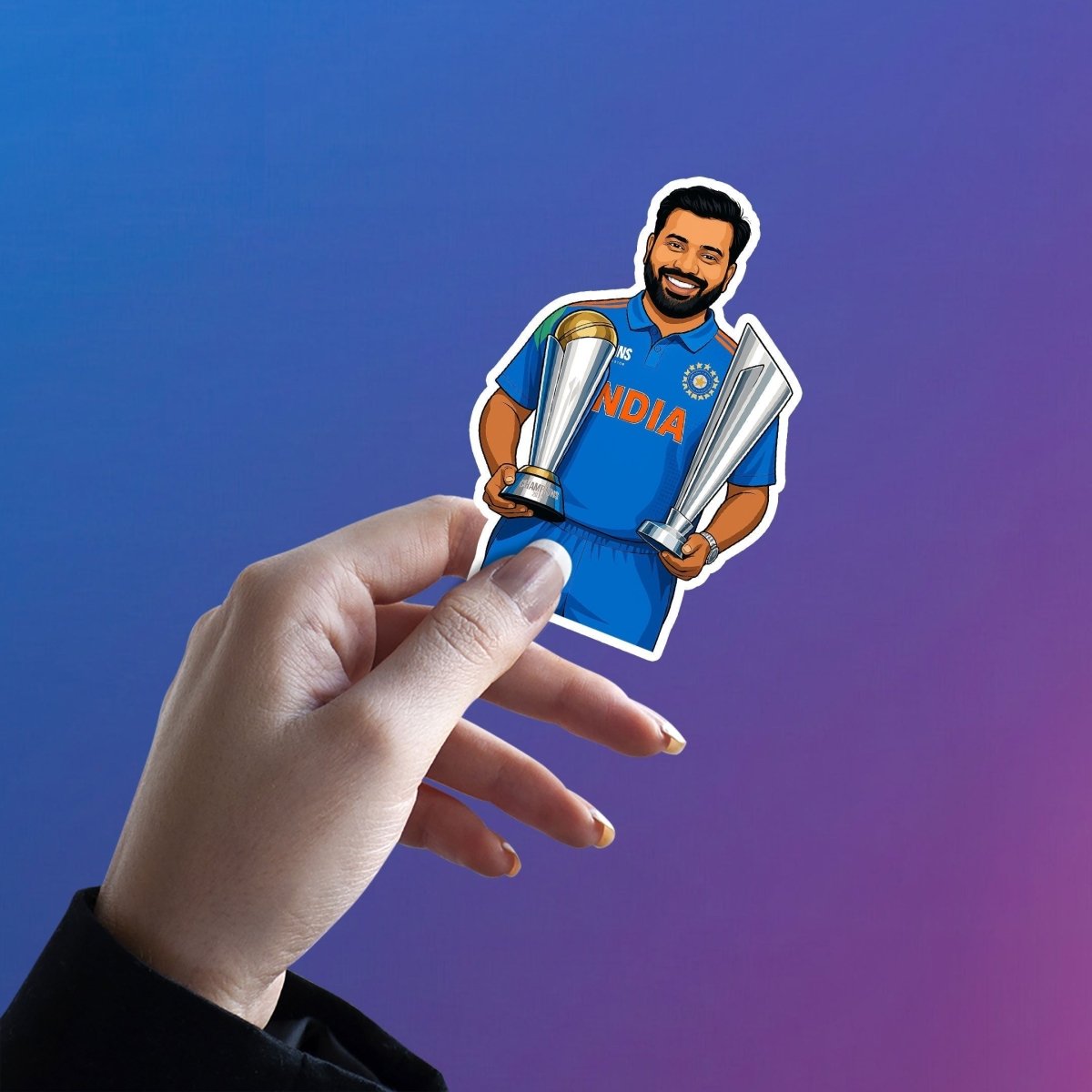 ROHIT SHARMA - WORLDCUP EDITION - 6 - stickyfunk premium stickers