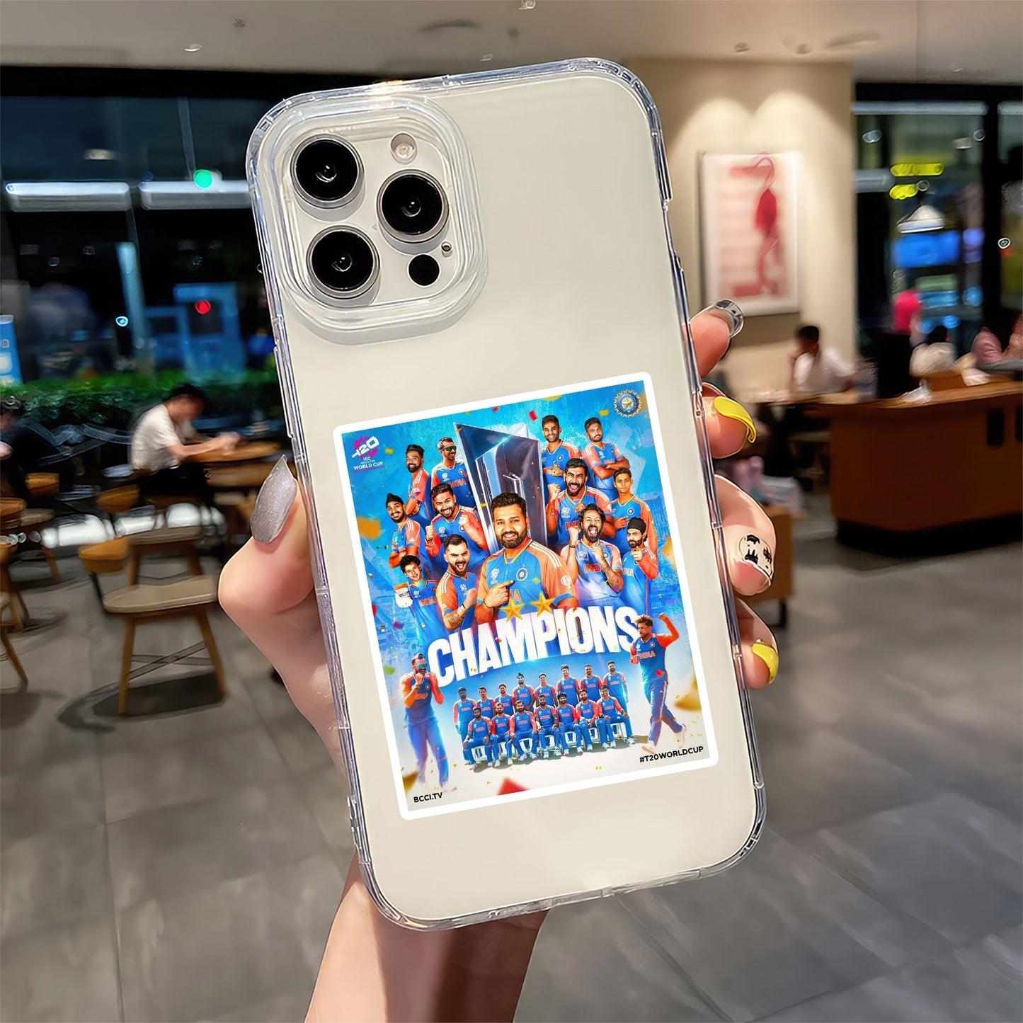 TEAM INDIA - CHAMPIONS THROPY - CHAMPION STICKER