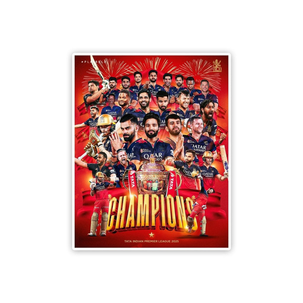 RCB TEAM - CHAMPION STICKER - stickyfunk premium stickers
