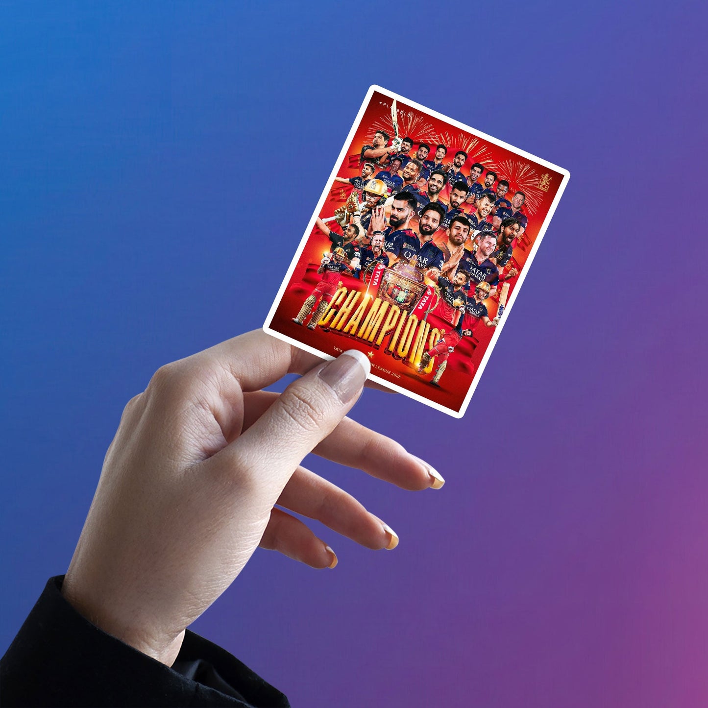 RCB TEAM - CHAMPION STICKER