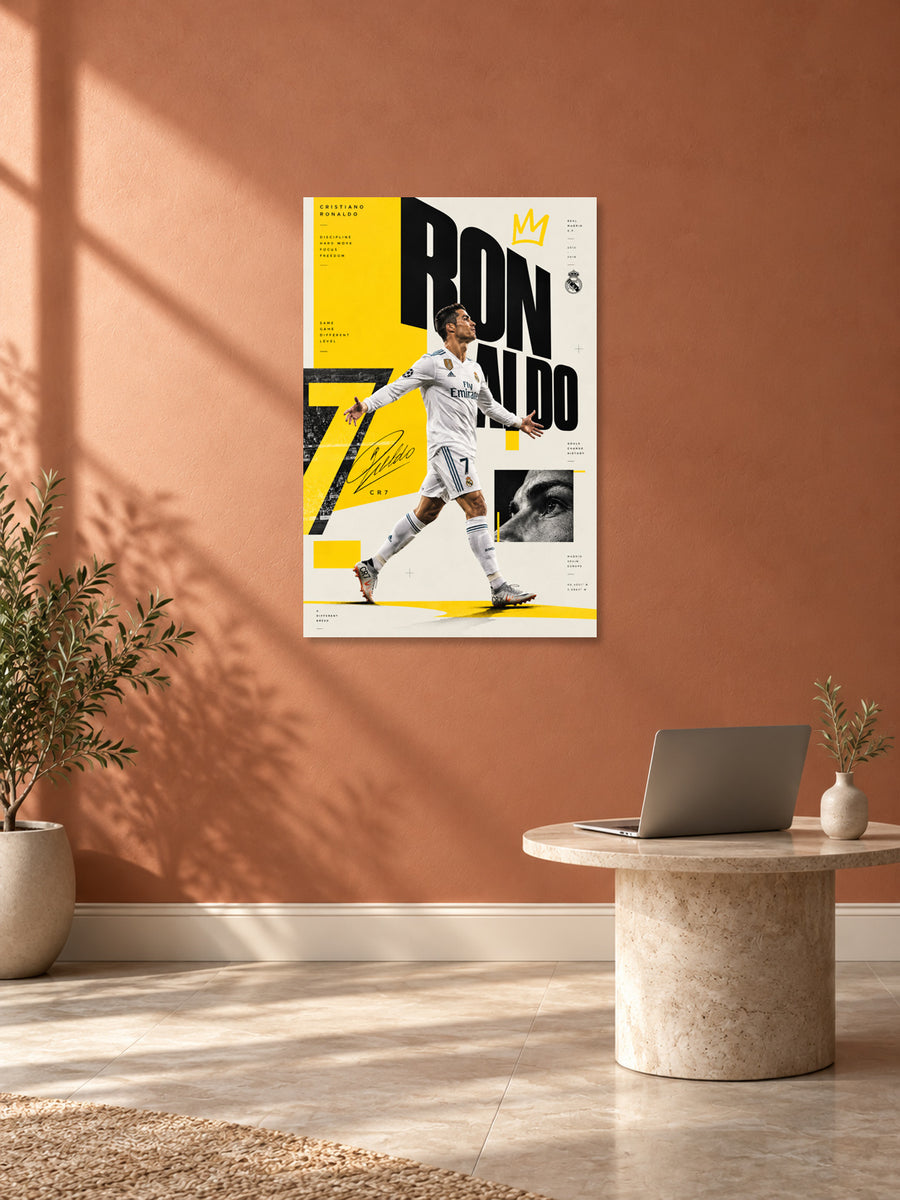Cristiano Ronaldo wall poster 003 mockup by Stickyfunk