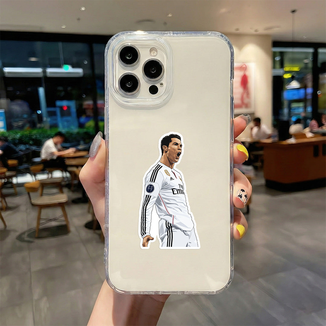 CRISTIANO RONALDO - WHITE GOLD ROAR STICKER