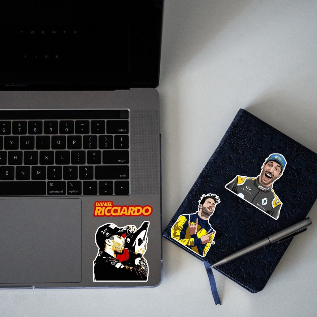 DANIEL RICCIARDO MINI STICKERS SHEET - stickyfunk premium stickers
