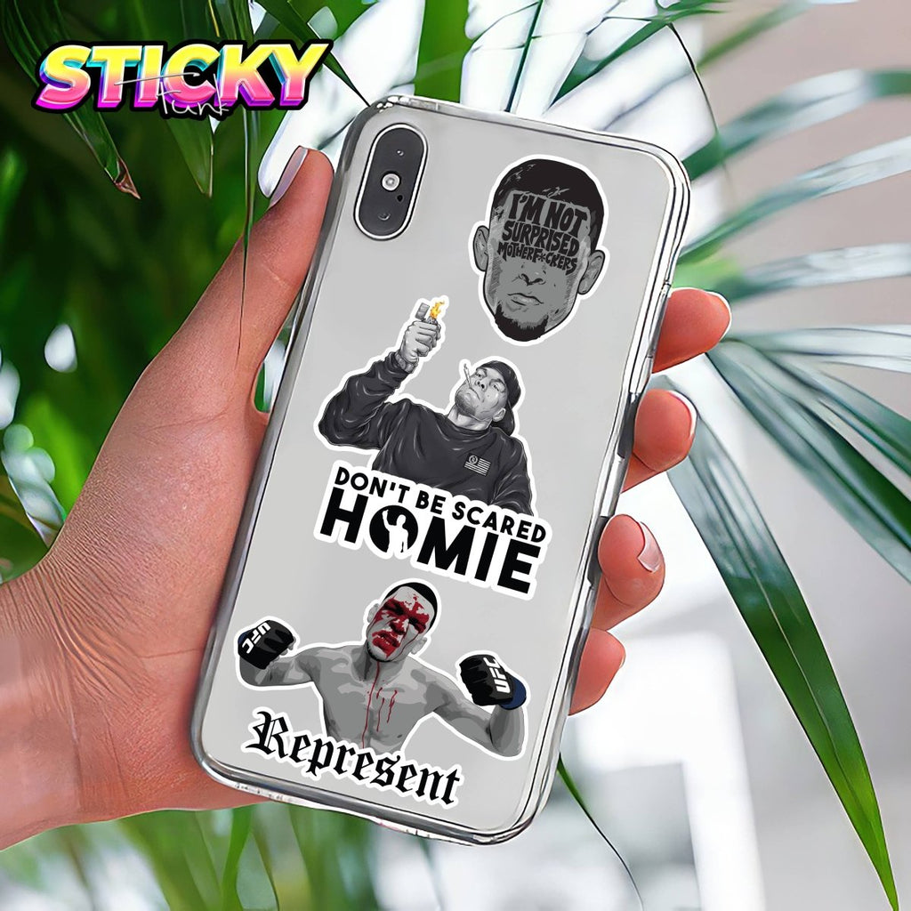 NATE DIAZ MINI STICKERS SHEET - stickyfunk premium stickers