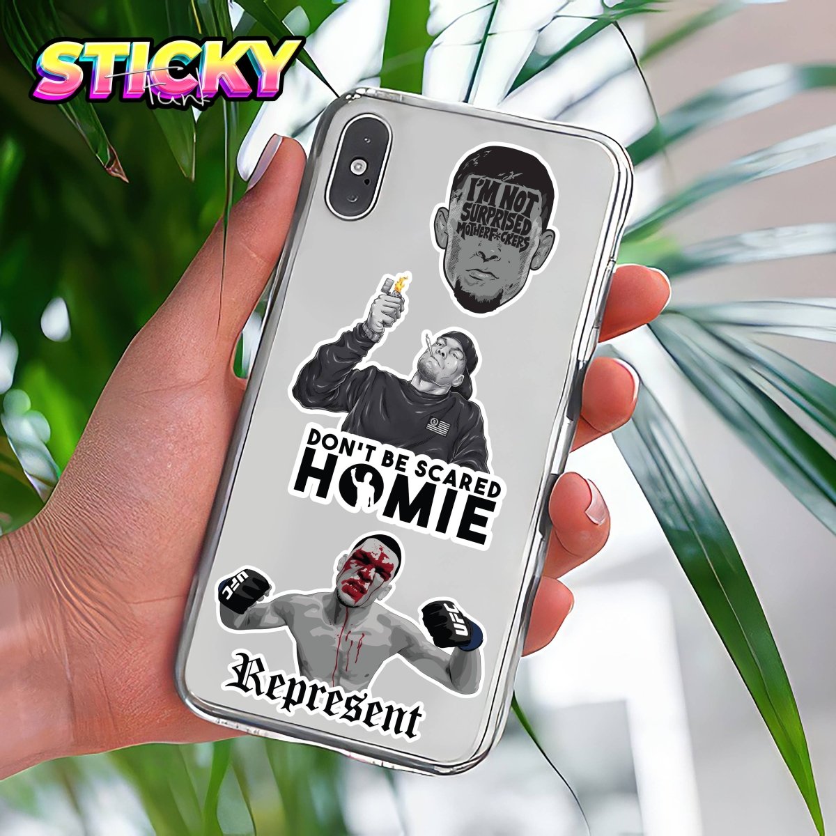 NATE DIAZ MINI STICKERS SHEET - stickyfunk premium stickers