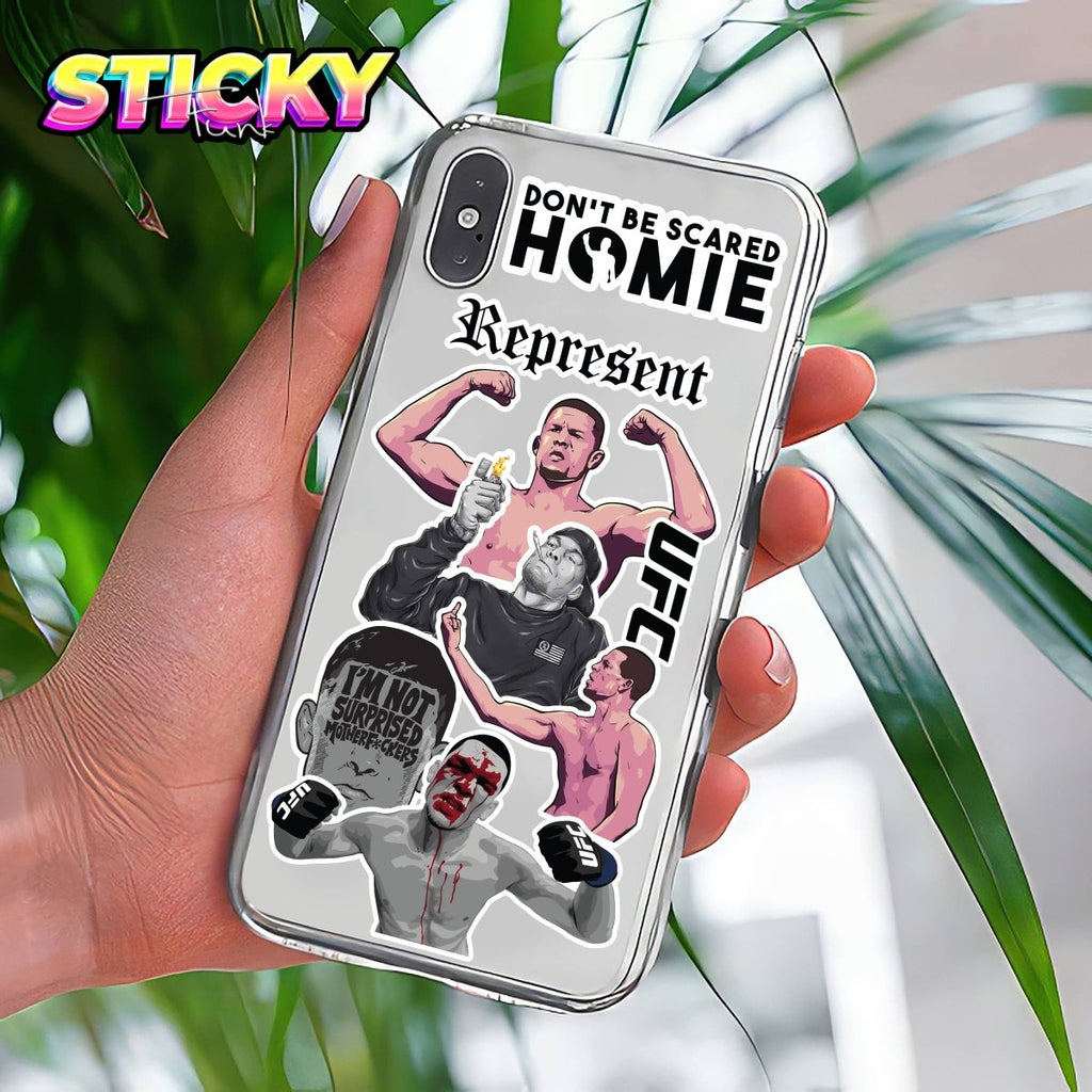 NATE DIAZ MINI STICKERS SHEET - stickyfunk premium stickers