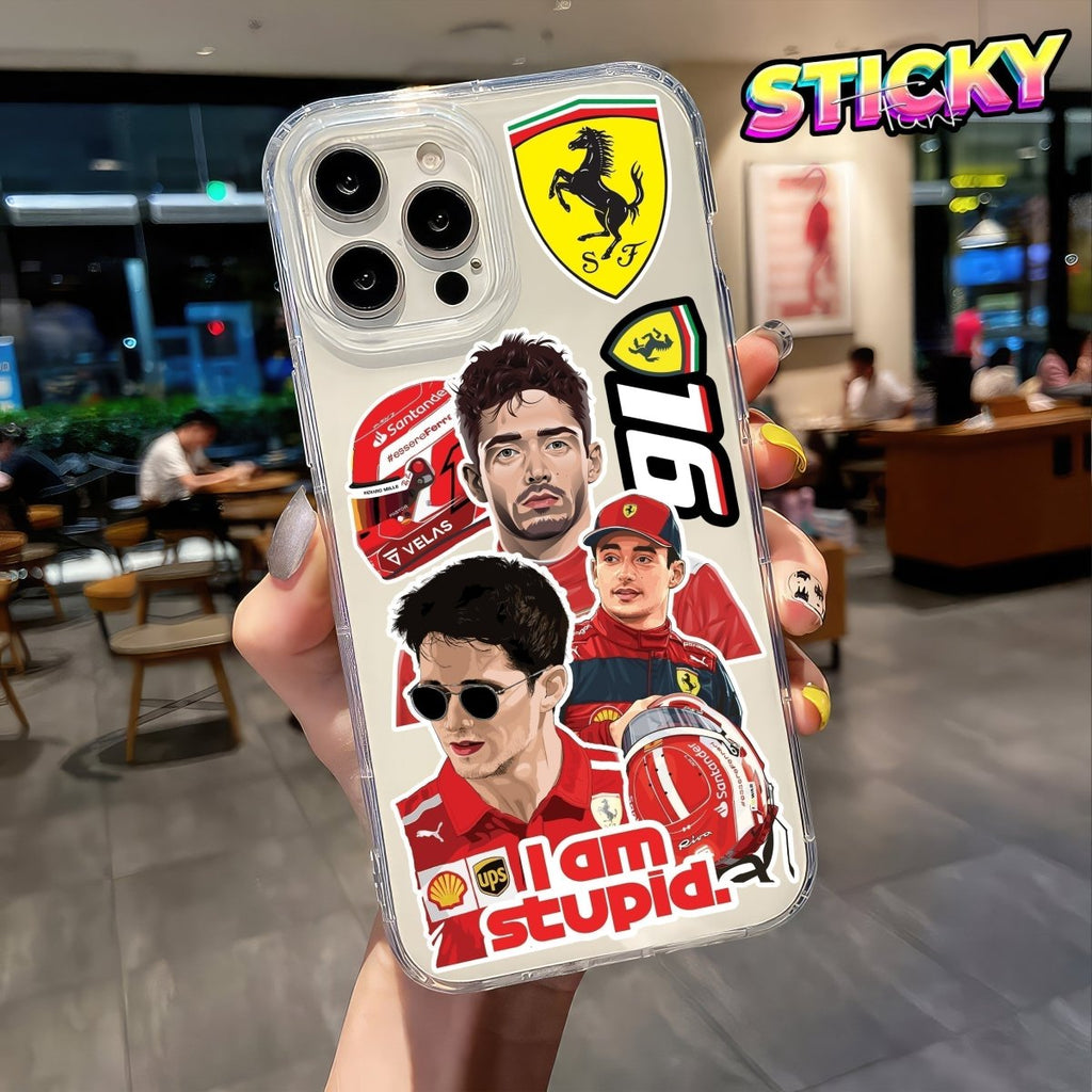 CHARLES LECLERC MINI STICKERS SHEET - stickyfunk premium stickers