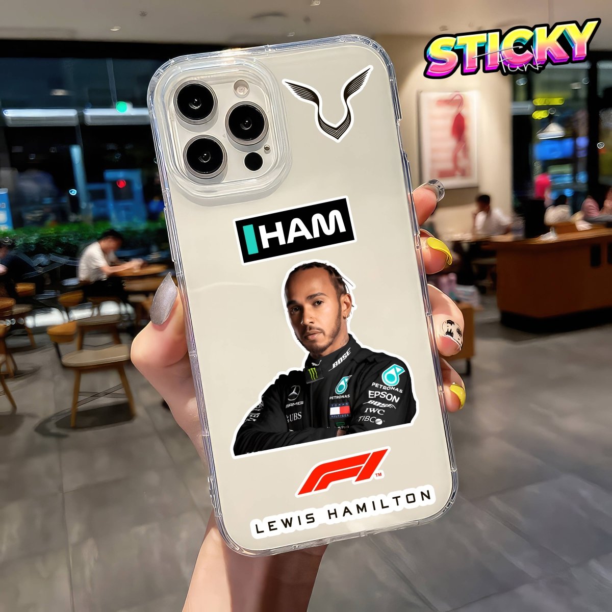 LEWIS HAMILTON MINI STICKERS SHEET - stickyfunk premium stickers