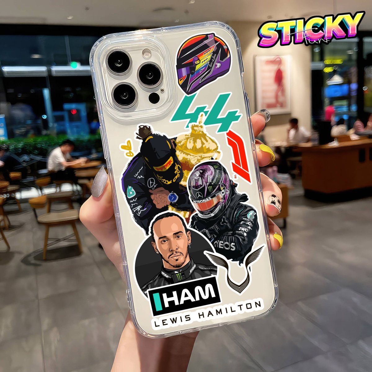 LEWIS HAMILTON MINI STICKERS SHEET - stickyfunk premium stickers