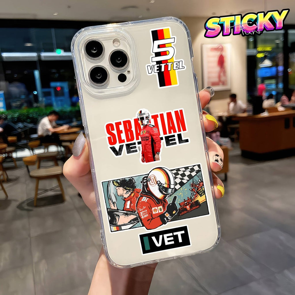 SEBASTIAN VETTEL MINI STICKERS SHEET - stickyfunk premium stickers
