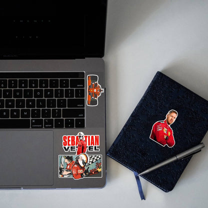 SEBASTIAN VETTEL MINI STICKERS SHEET - stickyfunk premium stickers
