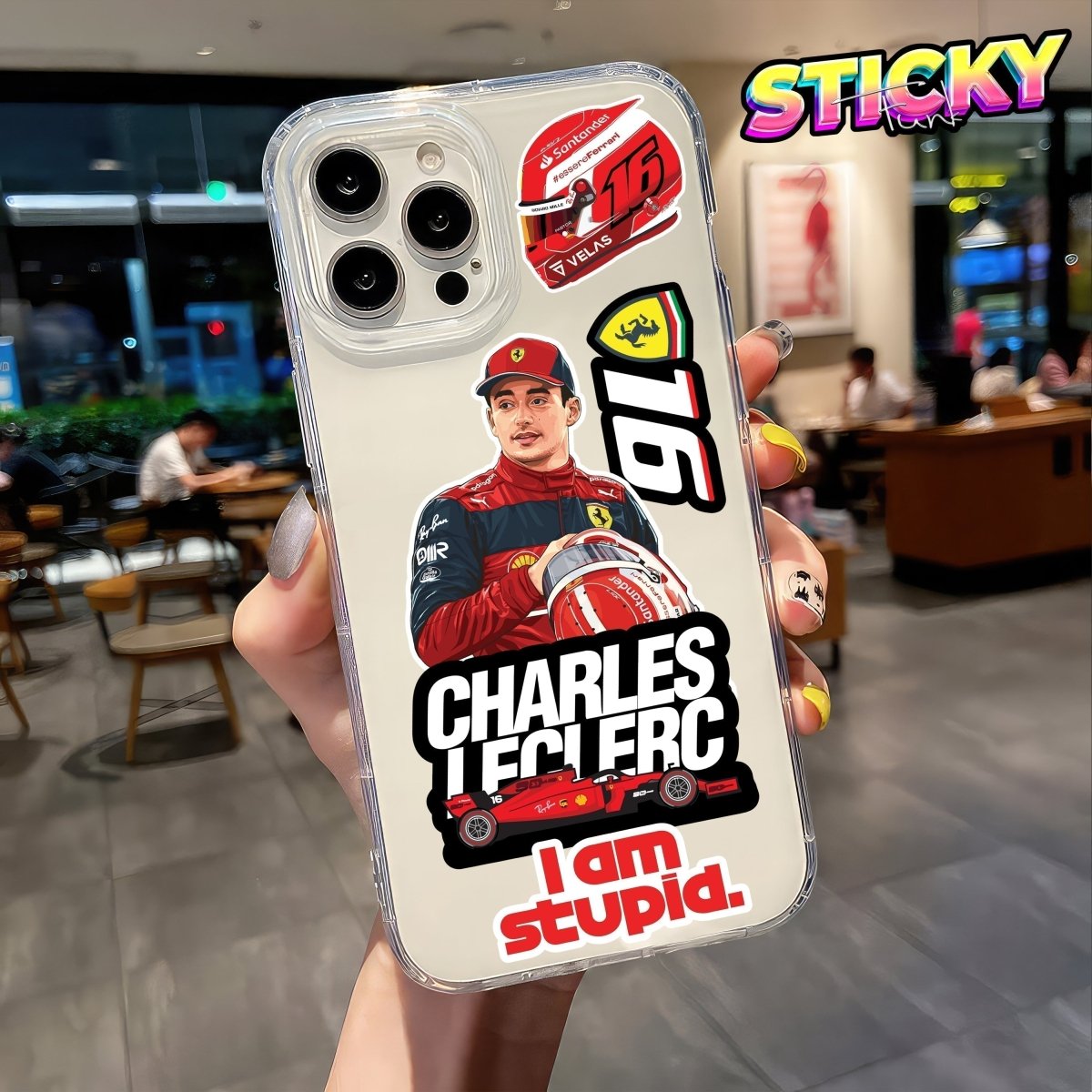 CHARLES LECLERC MINI STICKERS SHEET - stickyfunk premium stickers