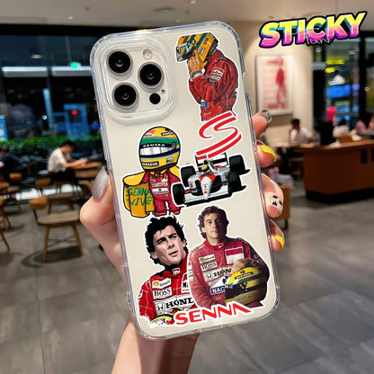 AYRTON SENNA MINI STICKERS SHEET - stickyfunk premium stickers