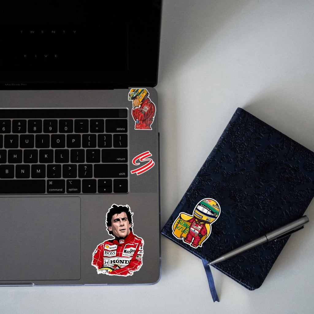 AYRTON SENNA MINI STICKERS SHEET - stickyfunk premium stickers