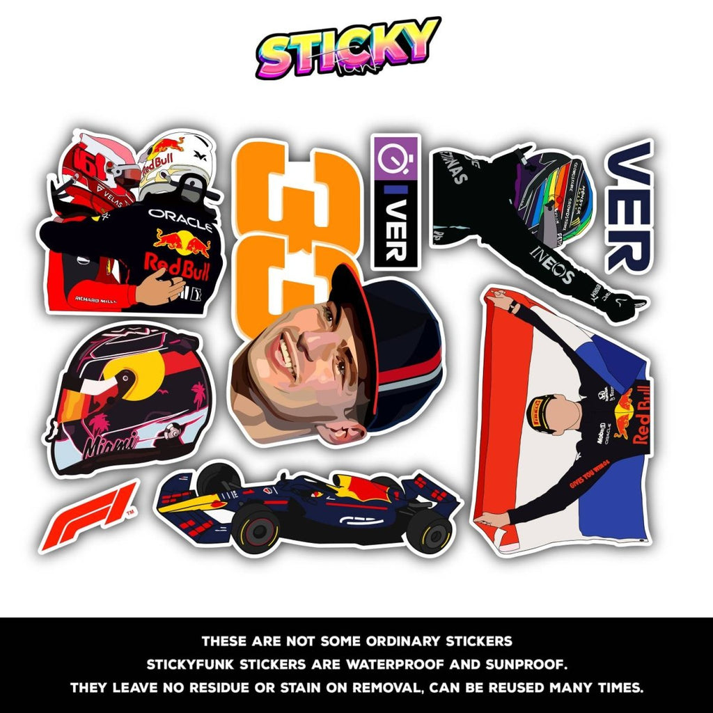 MAX VERSTAPPEN MINI STICKERS SHEET - stickyfunk premium stickers