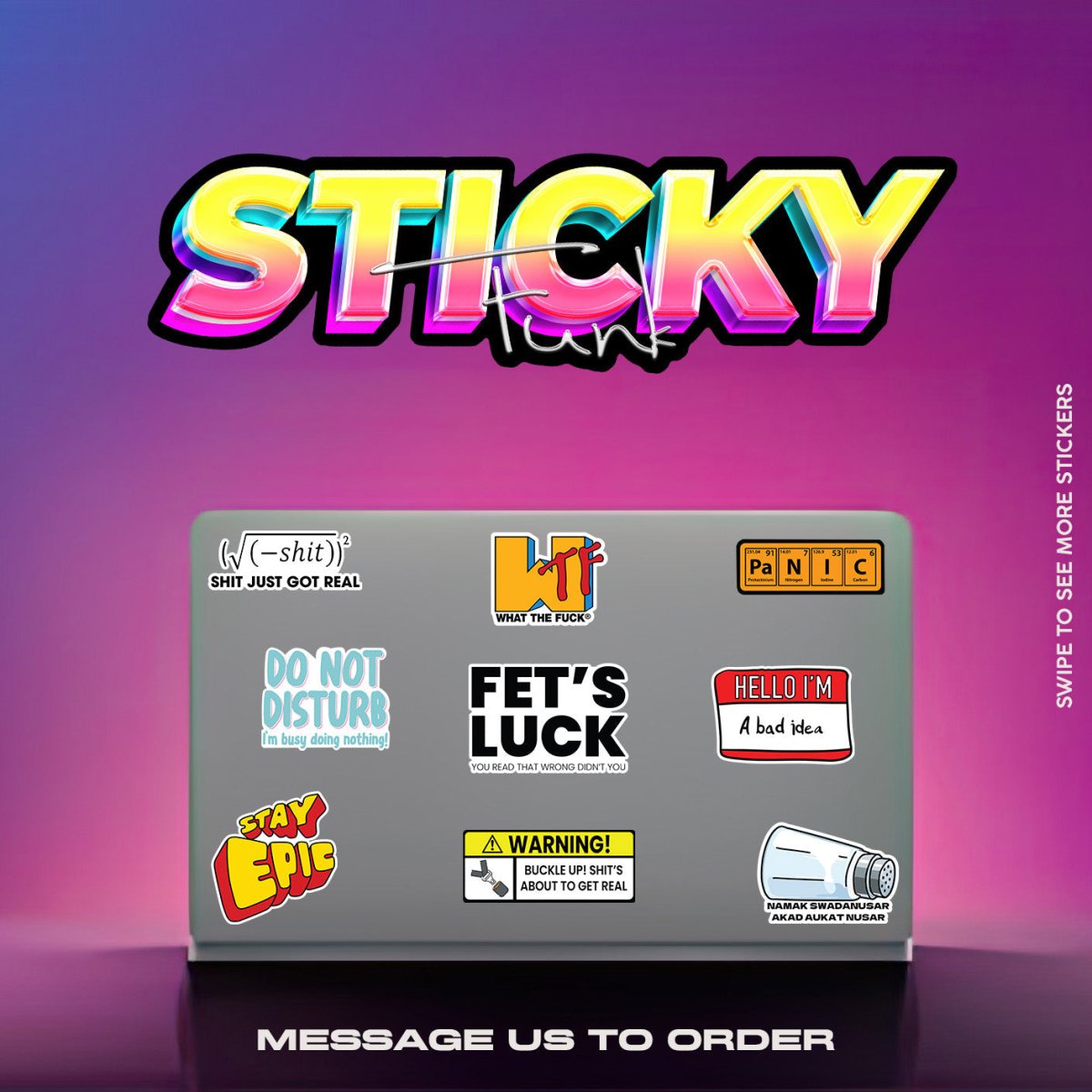 FUNKY STUFF STICKERS SET - stickyfunk premium stickers