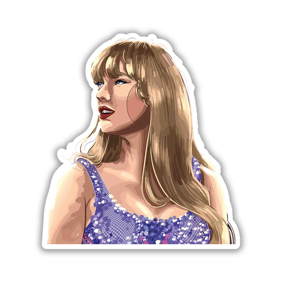 Purple Sequin Era Portrait – Taylor Swift Sticker