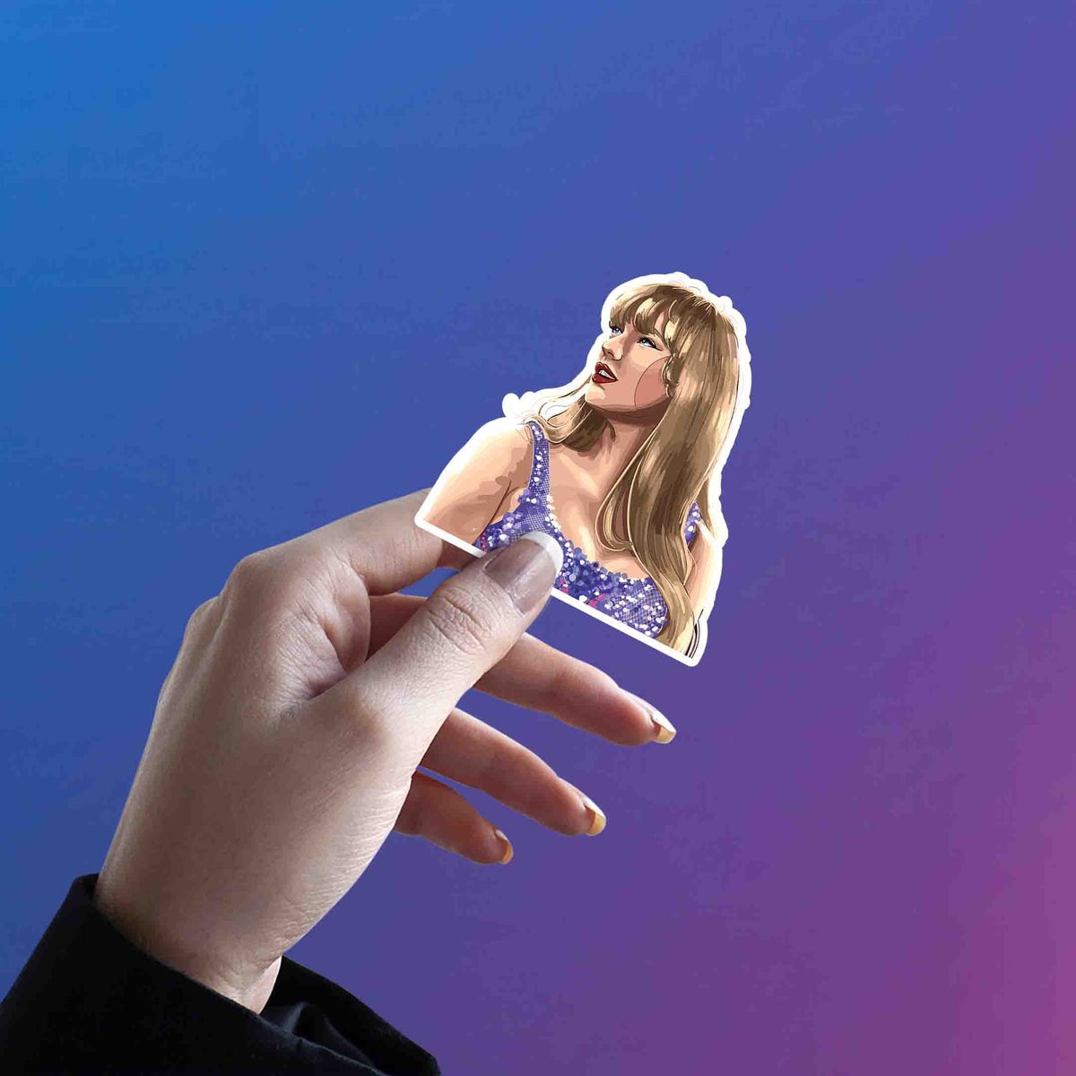 Purple Sequin Era Portrait – Taylor Swift Sticker