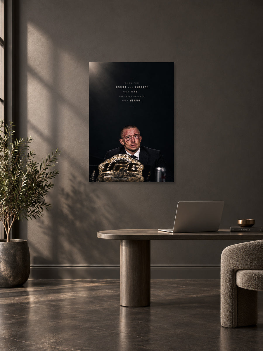 Georges St-Pierre UFC wall poster mockup