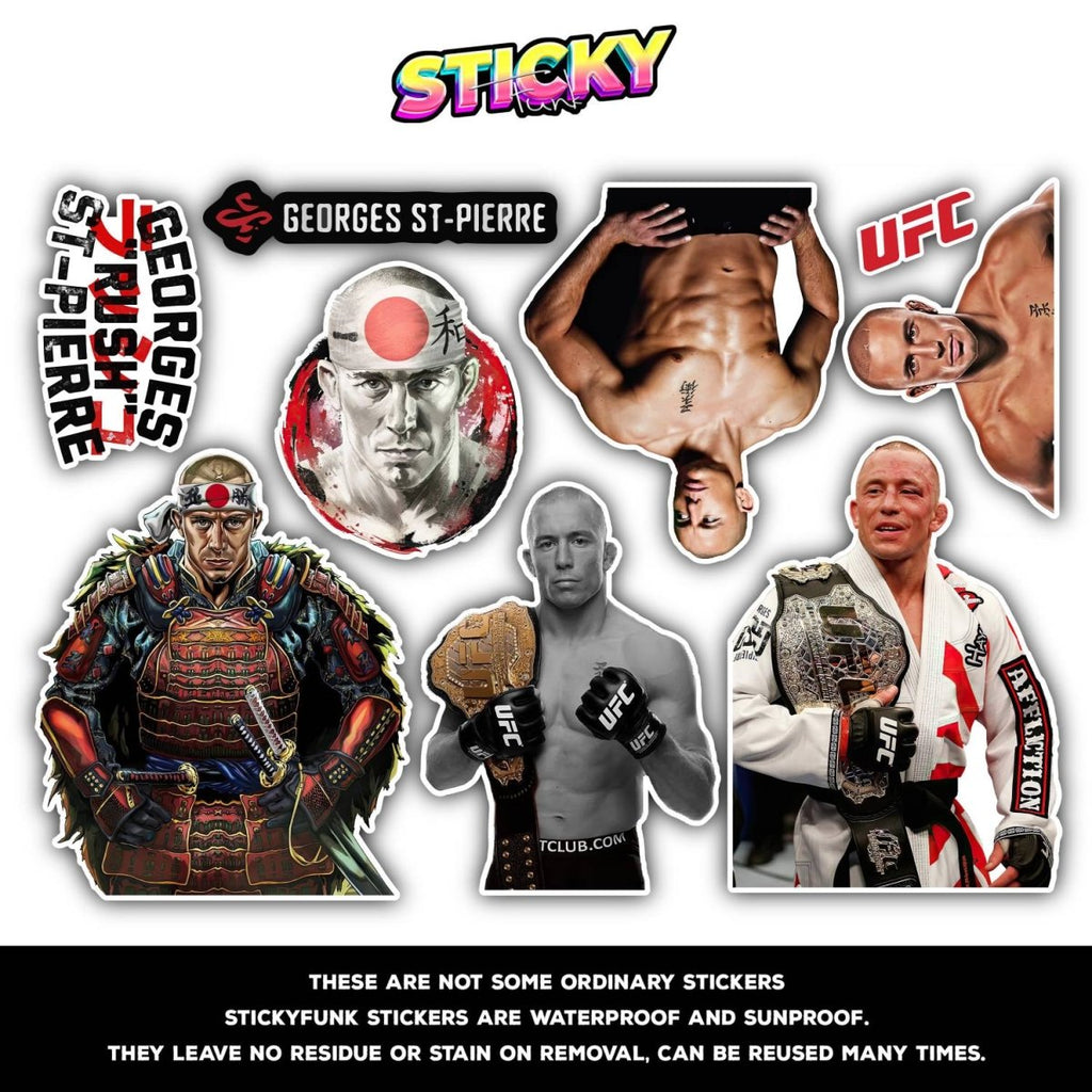 GEORGES ST - PIERRE MINI STICKERS SHEET - stickyfunk premium stickers