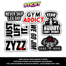 GYM MINI STICKERS SHEET