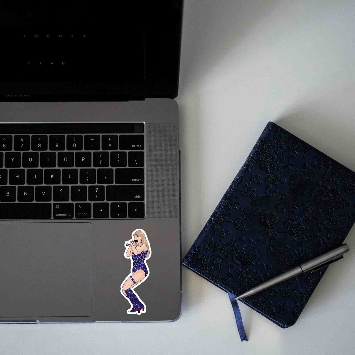Midnight Sparkle Mic Pose – Taylor Swift Sticker