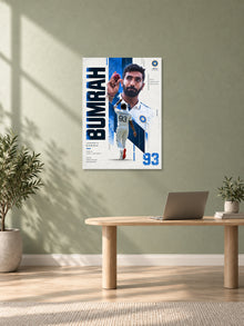 Jasprit Bumrah Test Cricket Wall Poster
