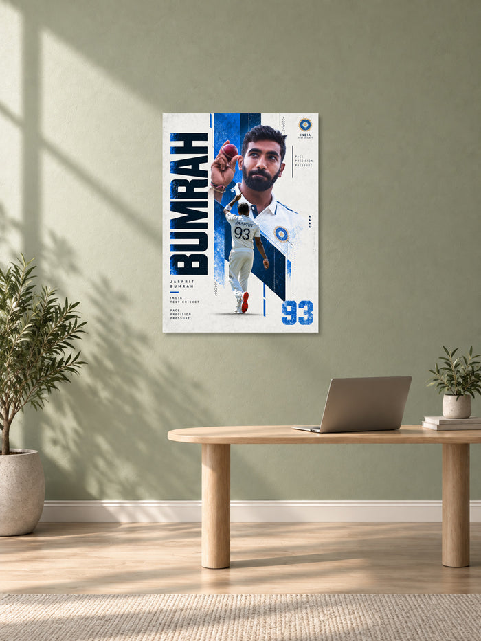 Jasprit Bumrah Test Cricket Wall Poster