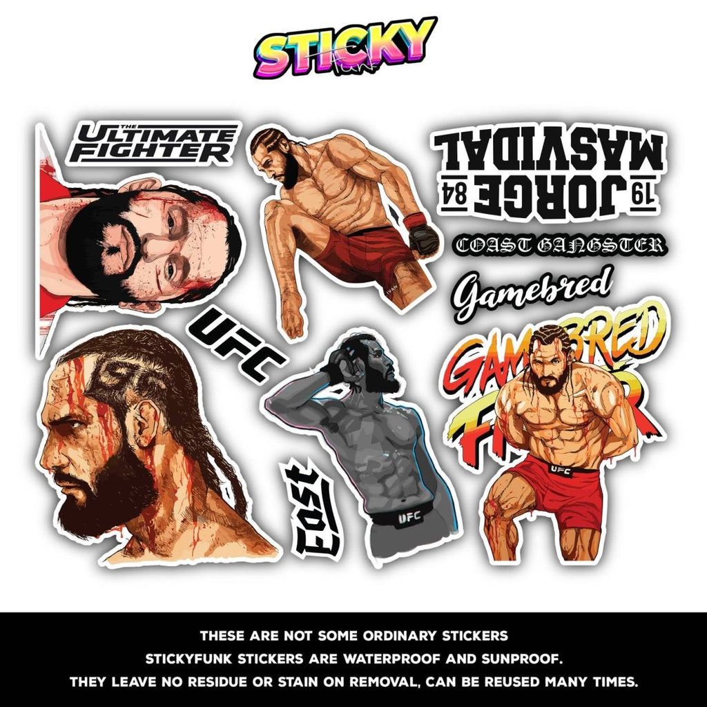 JORGE MASVIDAL MINI STICKERS SHEET - stickyfunk premium stickers