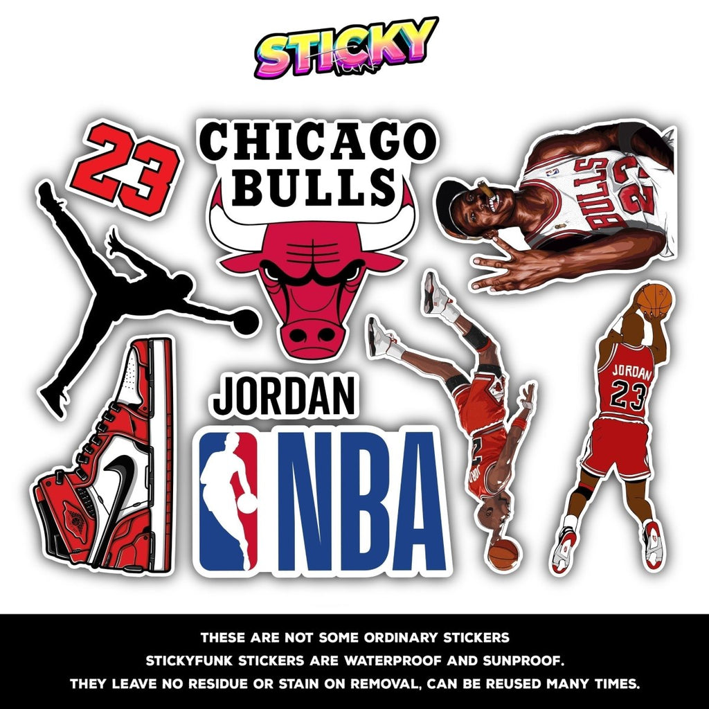 CHICAGO BULLS MINI STICKERS SHEET - stickyfunk premium stickers