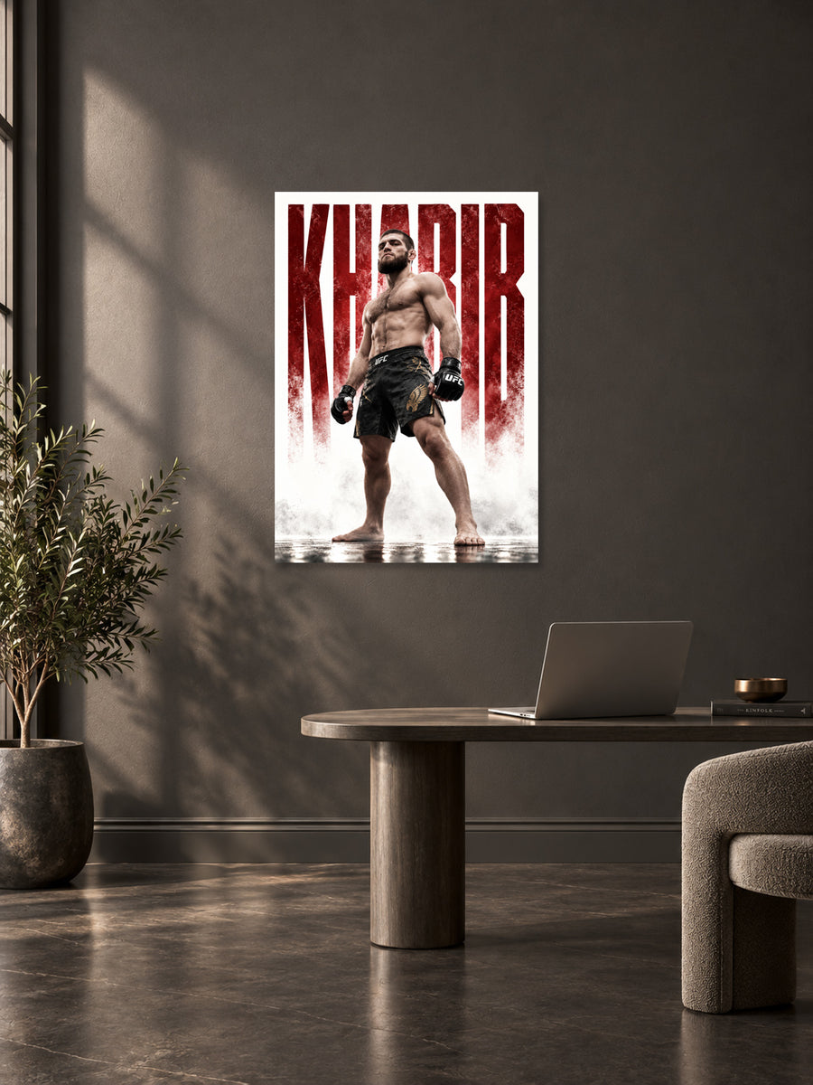 Khabib Nurmagomedov UFC wall poster mockup