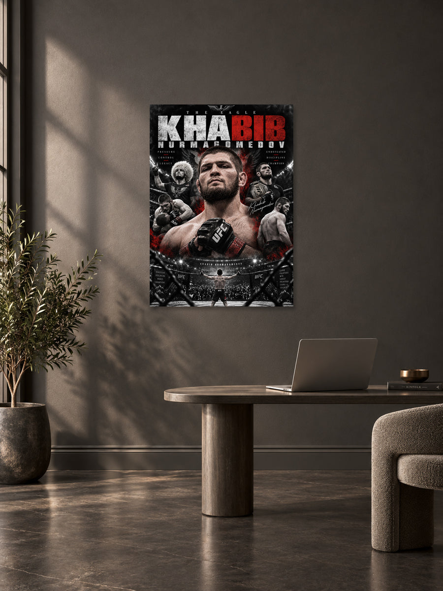 Khabib Nurmagomedov UFC wall poster mockup