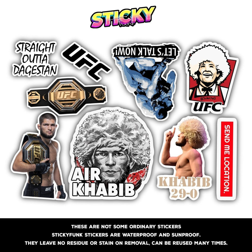 KHABIB MINI STICKERS SHEET - 2 - stickyfunk premium stickers
