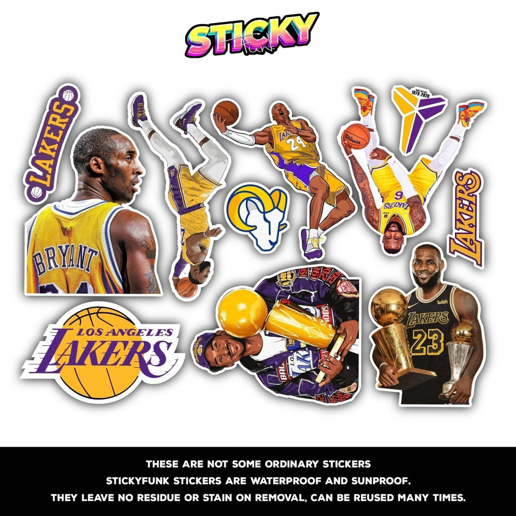 LAKERS MINI STICKERS SHEET - stickyfunk premium stickers