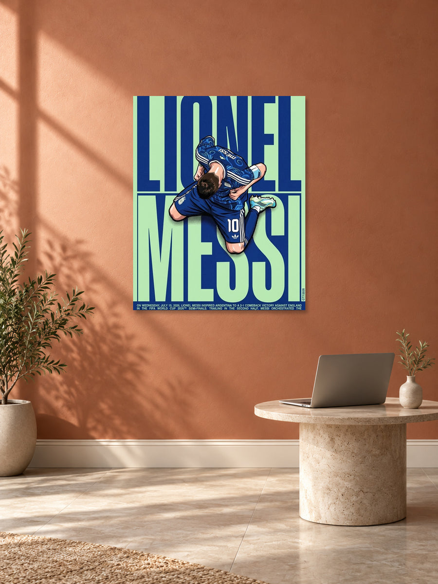 Lionel Messi wall poster 001 mockup by Stickyfunk