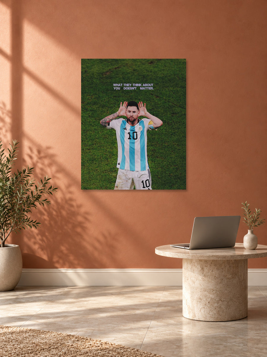Lionel Messi wall poster 006 mockup by Stickyfunk