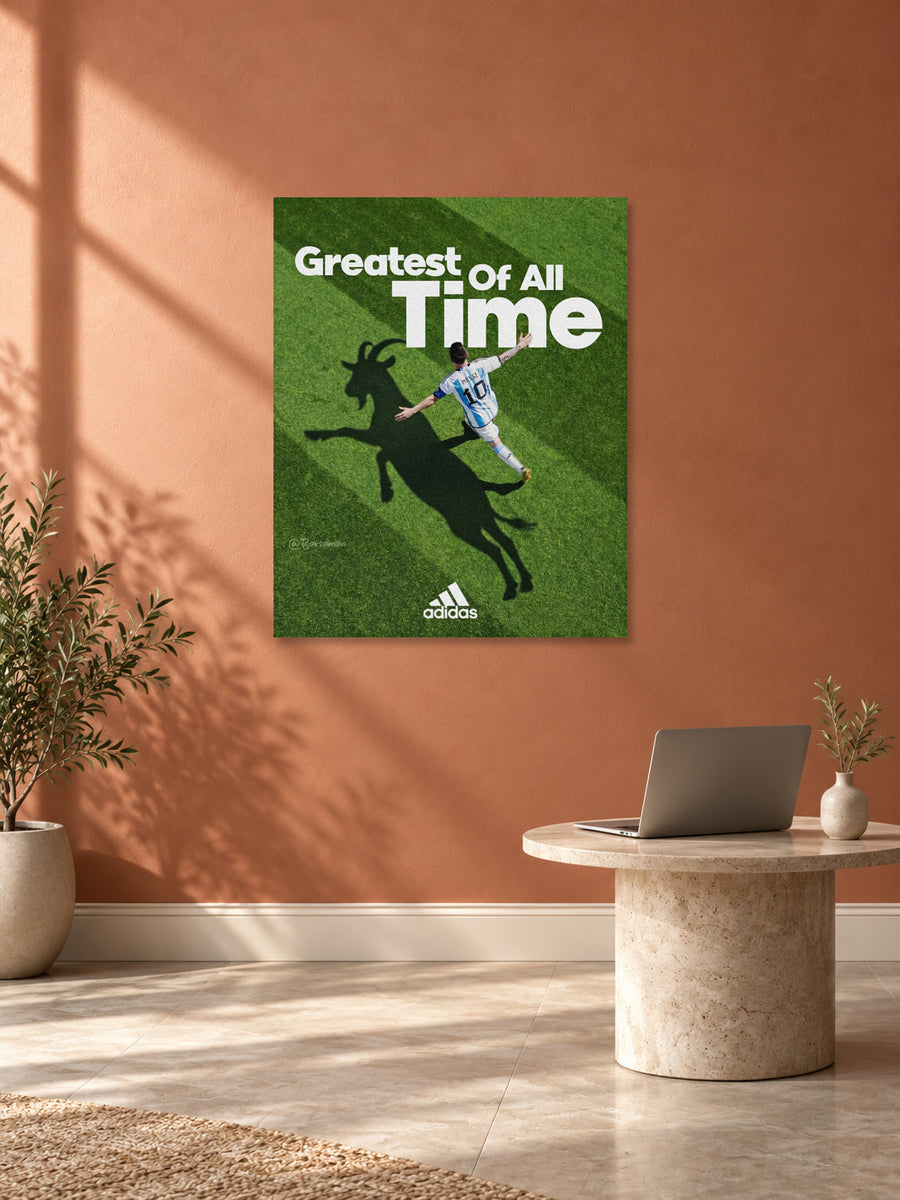 Lionel Messi wall poster 014 mockup by Stickyfunk
