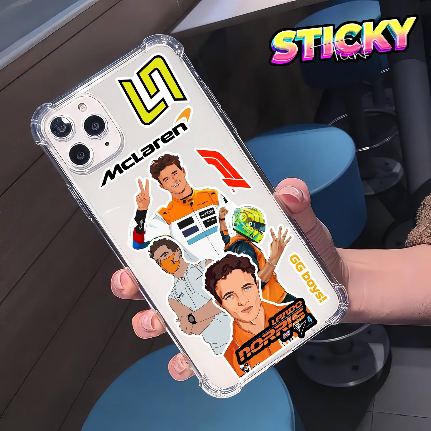 LANDO NORRIS MINI STICKERS SHEET