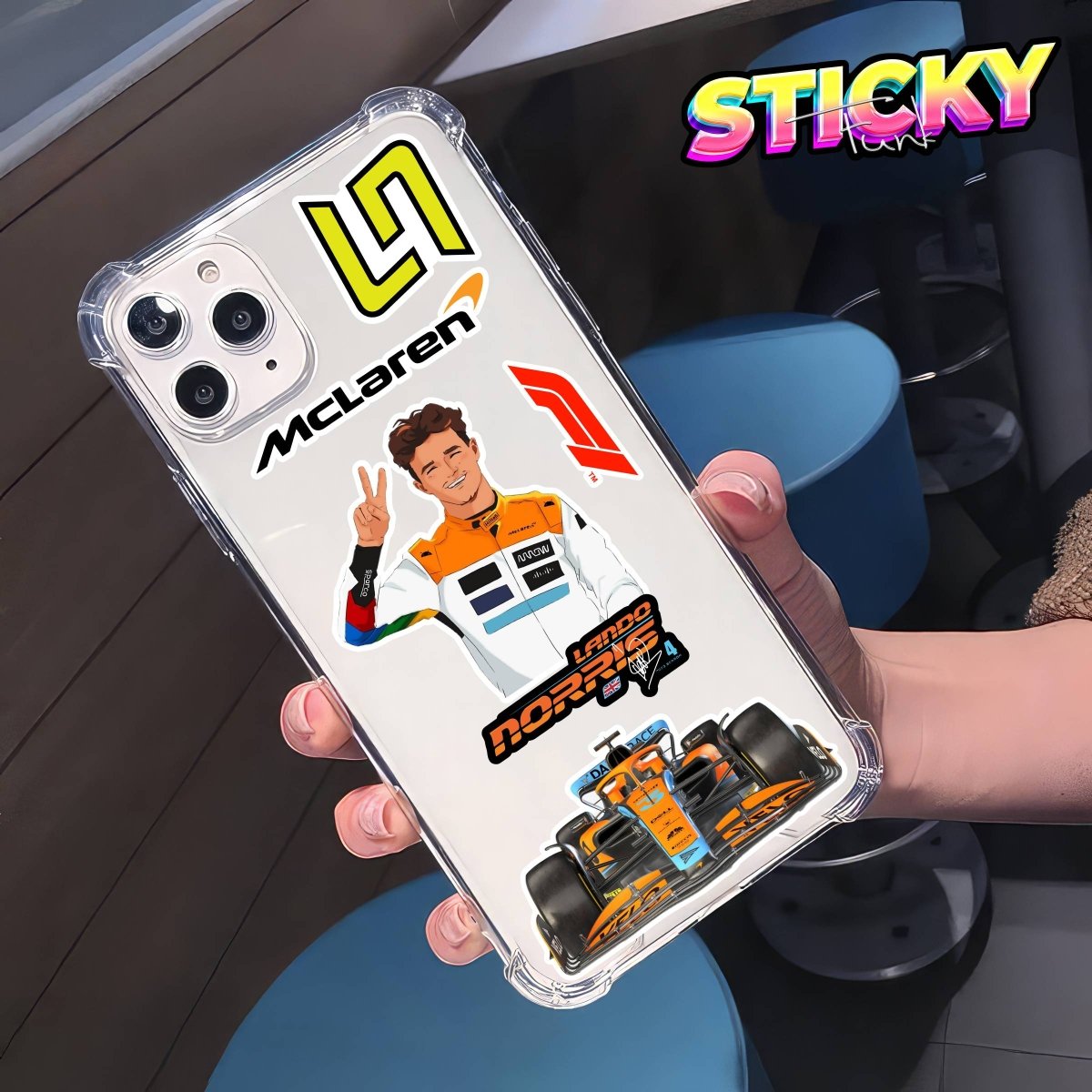 LANDO NORRIS MINI STICKERS SHEET - stickyfunk premium stickers