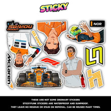 LANDO NORRIS MINI STICKERS SHEET