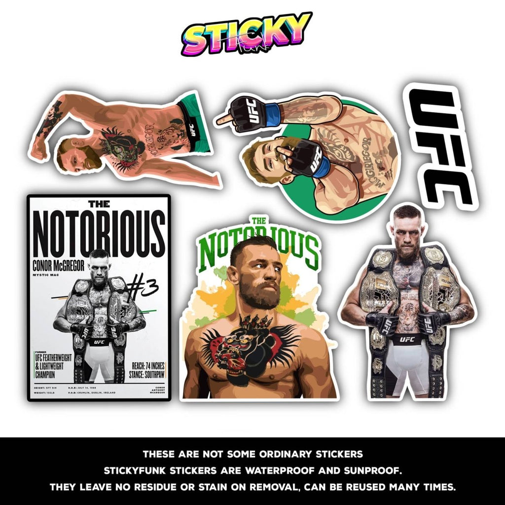 CONOR MCGREGOR MINI STICKERS SHEET - stickyfunk premium stickers