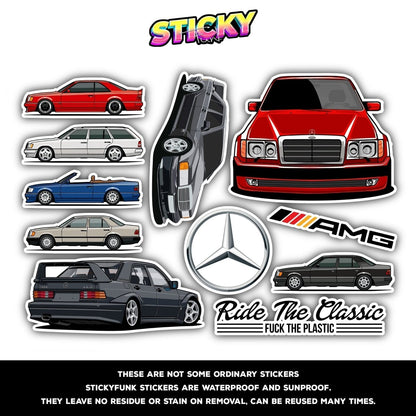 MERCEDES MINI STICKERS SHEET - stickyfunk premium stickers