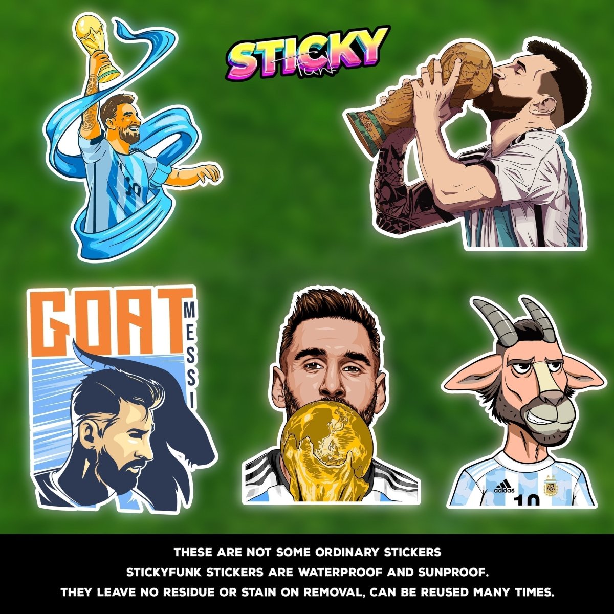 MESSI WORLDCUP EDITION - stickyfunk premium stickers