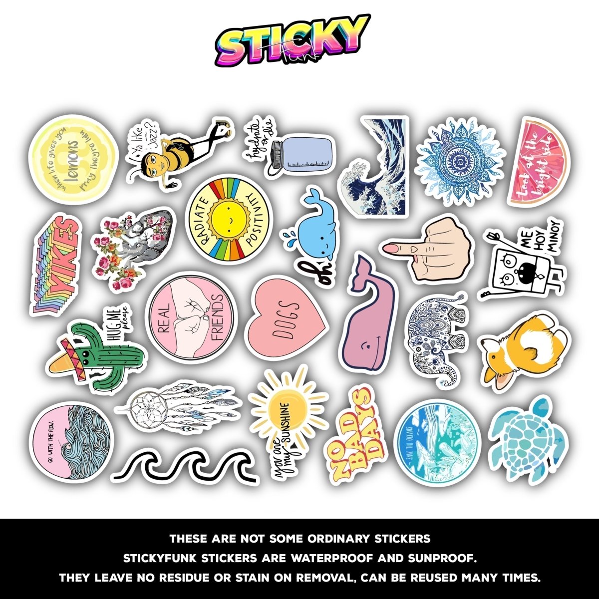 CUTE MINI STICKERS SHEET - stickyfunk premium stickers