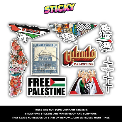PALESTINE STICKERS SHEET - stickyfunk premium stickers