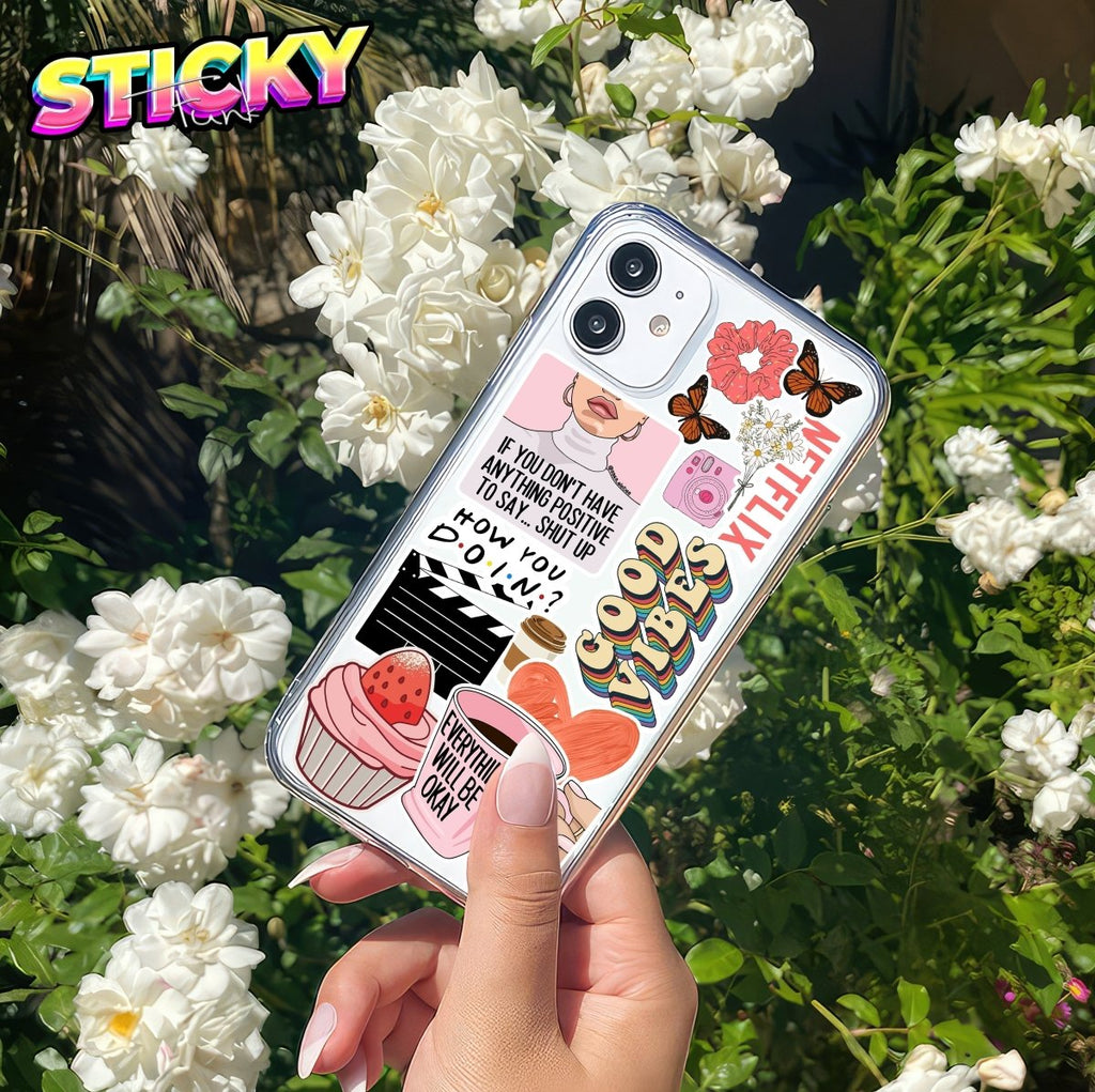 PINK AESTHETIC MINI STICKERS SHEET - stickyfunk premium stickers
