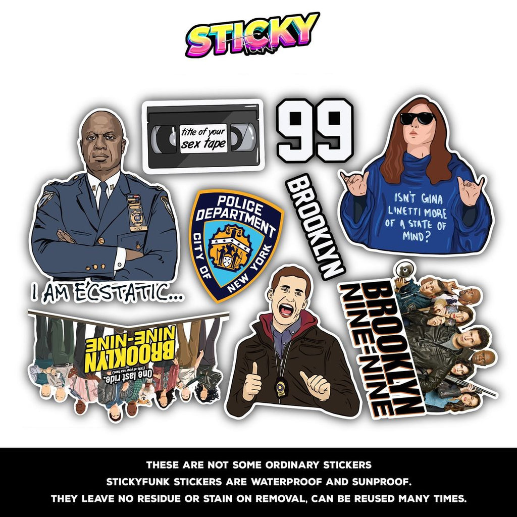 BROOKLYN 99 MINI STICKERS SHEET - stickyfunk premium stickers
